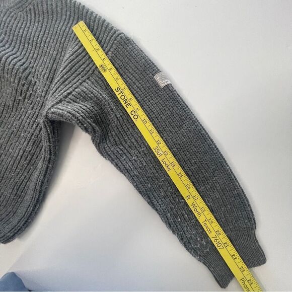 BDG by Urban Outfitters Oversized Acrylic Polyester Crop Sweater, Gray, XL - Picture 6 of 7